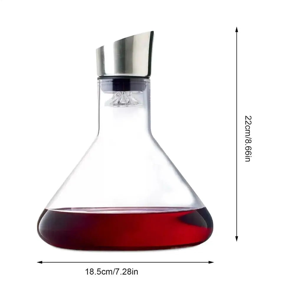 Wine Decanter Built-in Aerator Pourer Wine Carafe  Decanter Hand-blown Crystal Glass Wine Accessories Decanters 1500ML