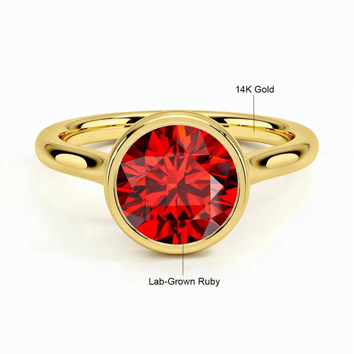 Szjinao 14K Gold Lab-Grown Paraiba Ring Real Au585 Lab Colombian Emerald Solitaire Ring for Women Man Colorful Fine Jewelry Gift