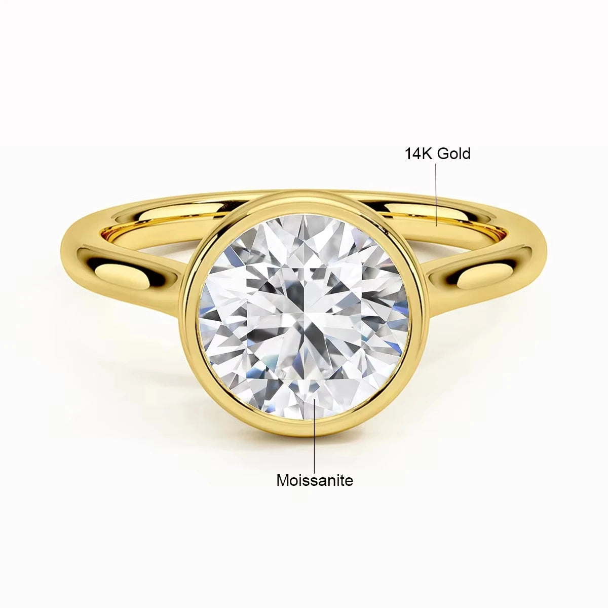 Szjinao 14K Gold Lab-Grown Paraiba Ring Real Au585 Lab Colombian Emerald Solitaire Ring for Women Man Colorful Fine Jewelry Gift