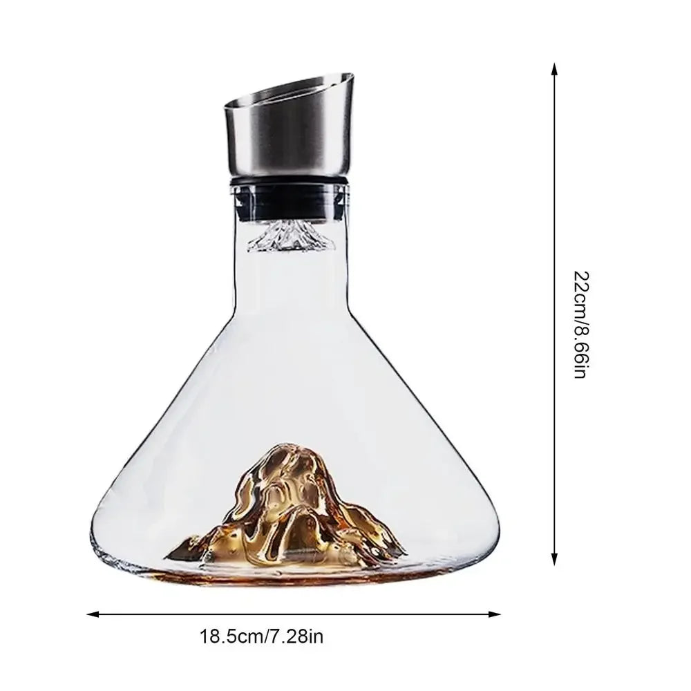 Wine Decanter Built-in Aerator Pourer Wine Carafe  Decanter Hand-blown Crystal Glass Wine Accessories Decanters 1500ML