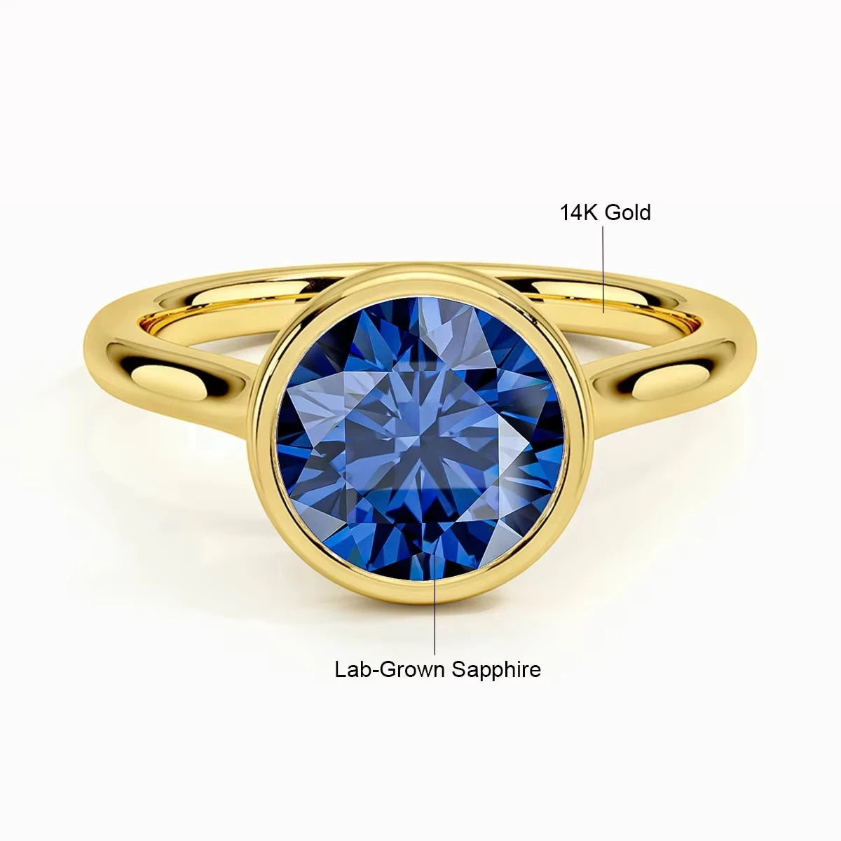 Szjinao 14K Gold Lab-Grown Paraiba Ring Real Au585 Lab Colombian Emerald Solitaire Ring for Women Man Colorful Fine Jewelry Gift