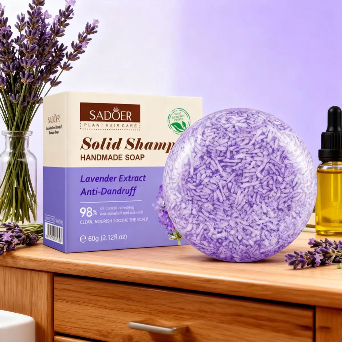 Lavender Shampoo Soap, Plant Essential Oil Soap Deeply Nourishes And Cleanses Hair, Giving Gifts To Family During Holidays