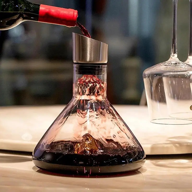 Wine Decanter Built-in Aerator Pourer Wine Carafe  Decanter Hand-blown Crystal Glass Wine Accessories Decanters 1500ML